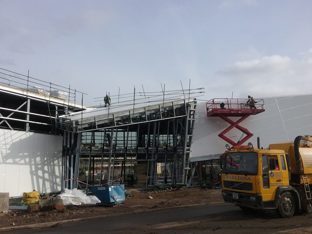 zinc roofing and cladding Astley Point Longworth prepping the steep feature diamond roof for VMZINC