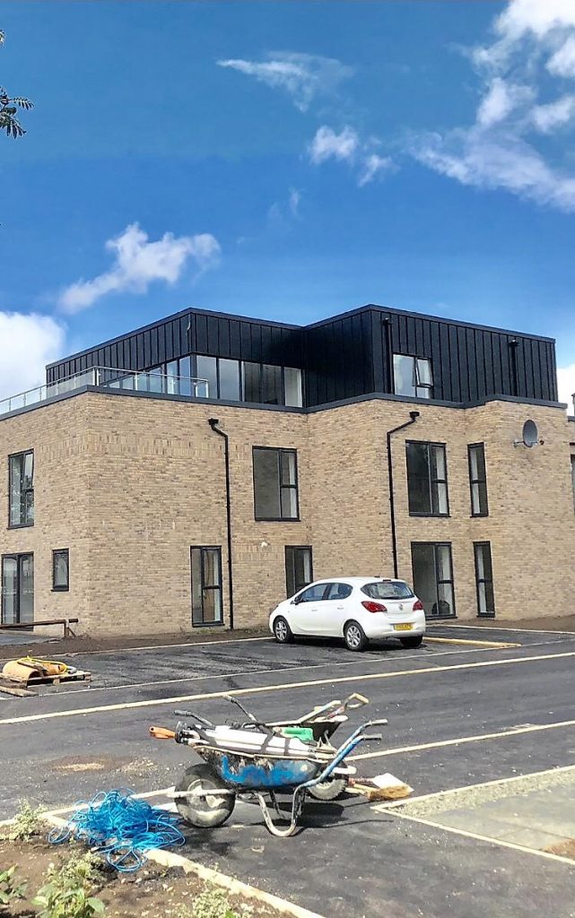 Zinc roofing and cladding Astley Point Apartments Longworth 