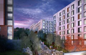 CGI of East Park Student Accommodation 