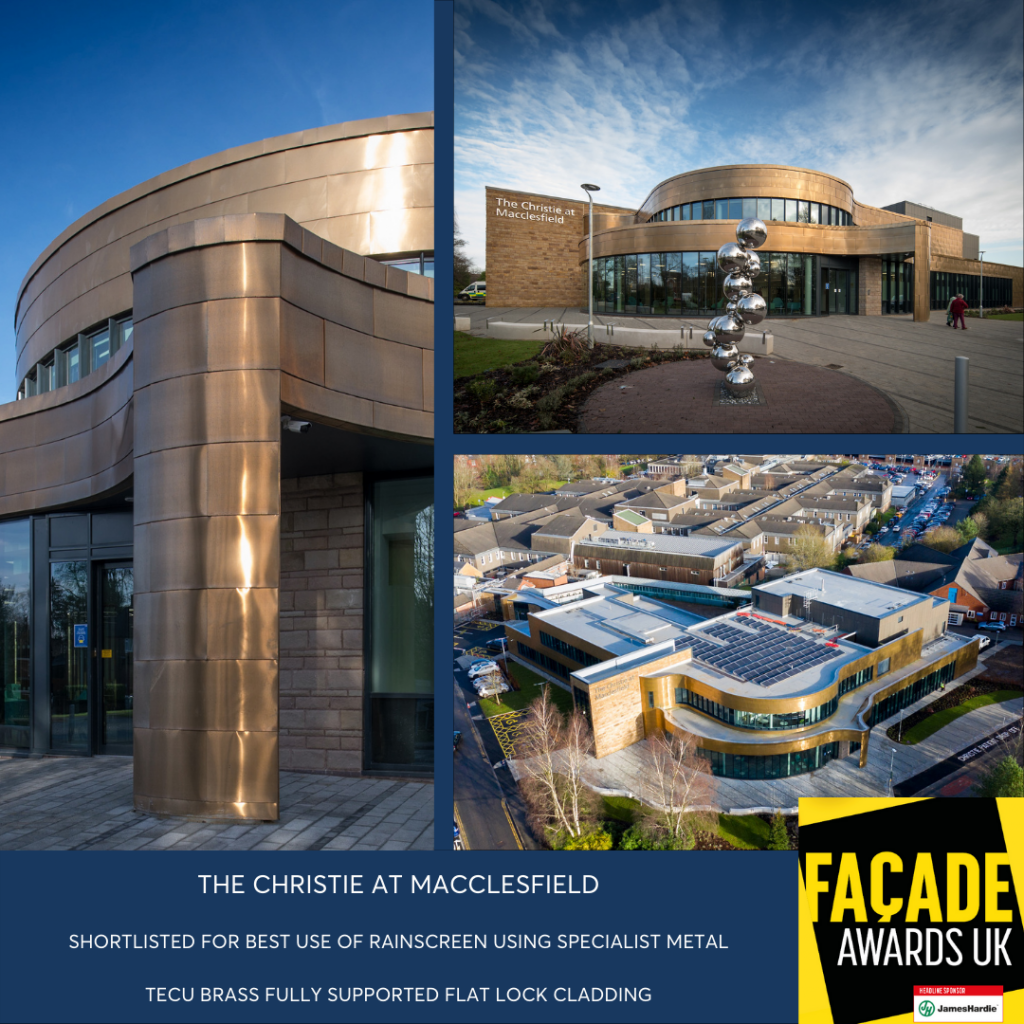 Brass cladding to a curved facade