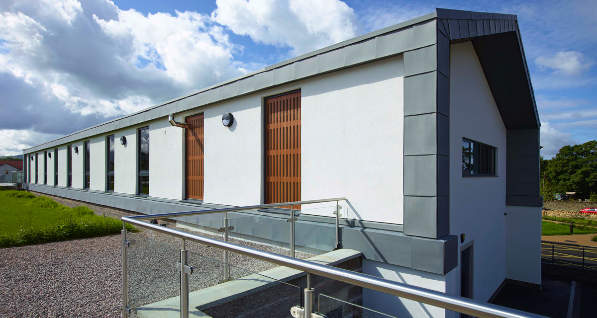 Zinc roofing and cladding Cockermouth Hospital Longworth 8