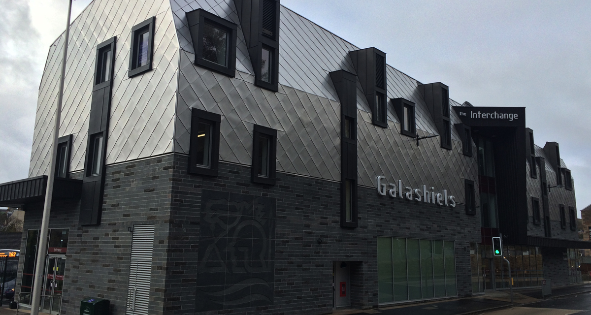 Zinc roofing and cladding Galashiels Transport Interchange Longworth D% Architects Morrison Construction 3