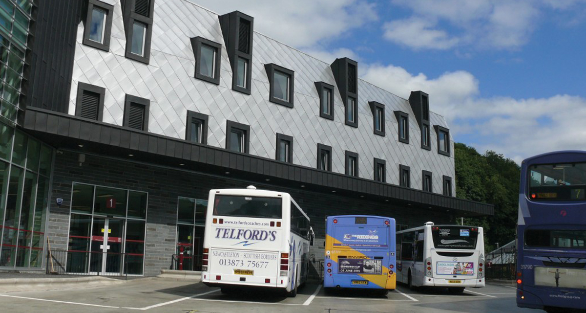 Zinc roofing and cladding Galashiels Transport Interchange Longworth D% Architects Morrison Construction 4