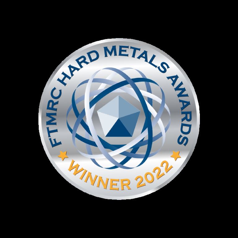 Silver circle with blue and gold writing. FTMRC winners 2022