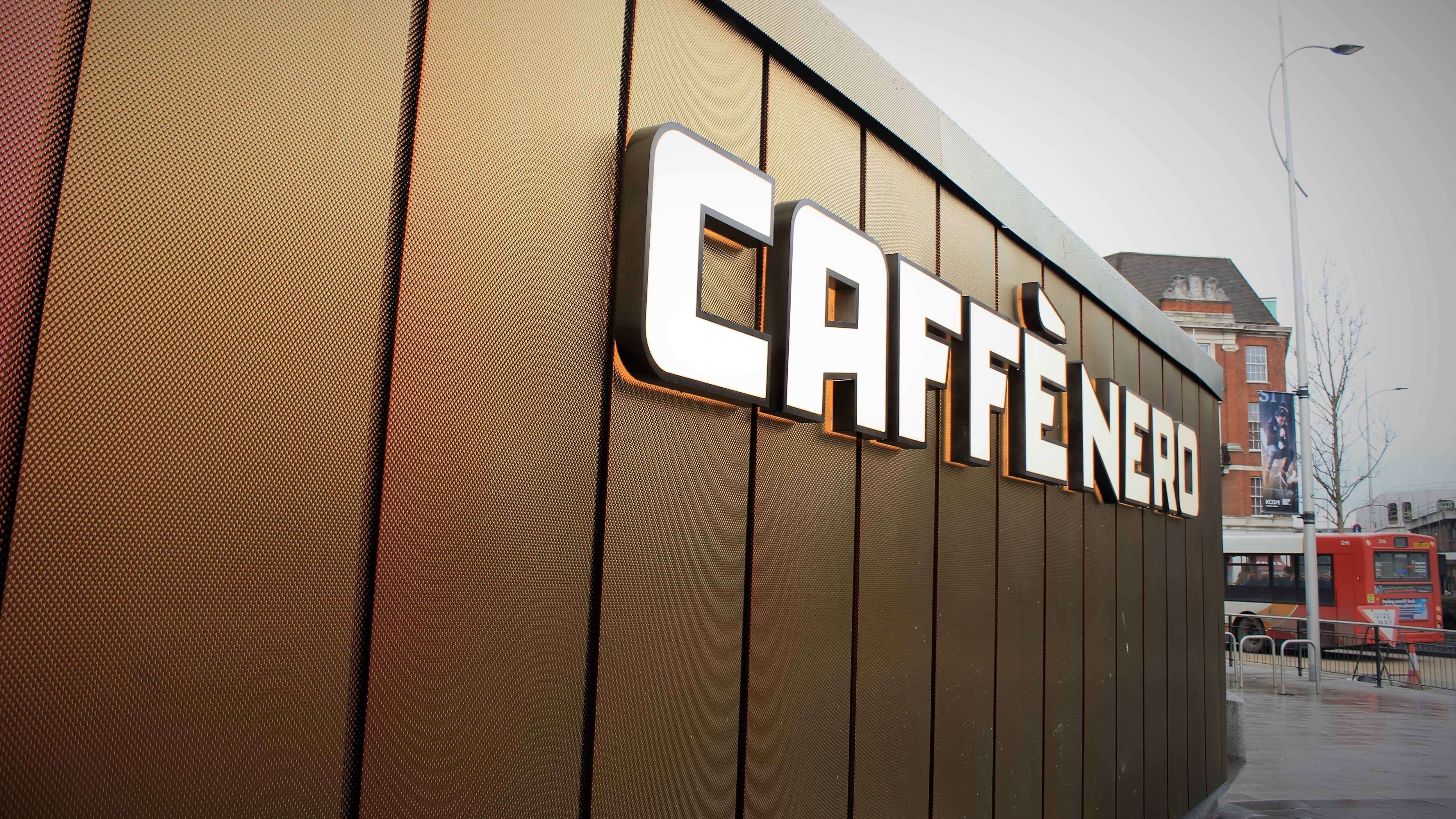 Caffe Nero Hull Longworth Brass Cladding