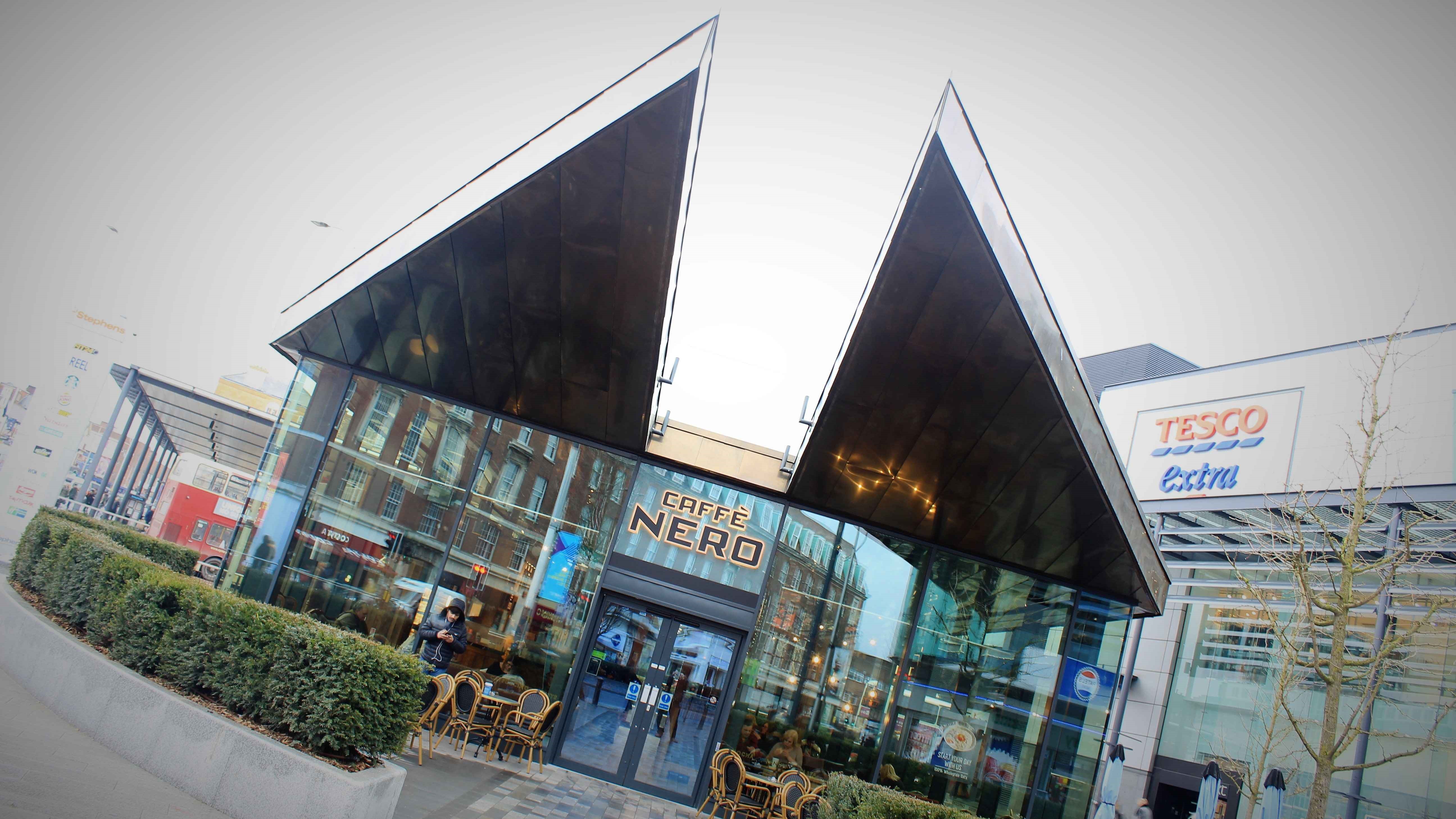 Caffe Nero Hull Longworth Brass Cladding