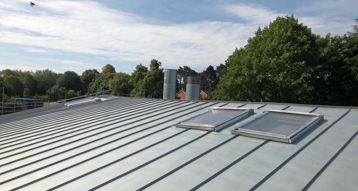 Red Hill Primary school Longworth zinc roofing curved and tapered 4