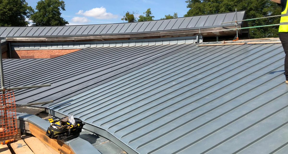 Red Hill Primary school Longworth zinc roofing curved and tapered 8