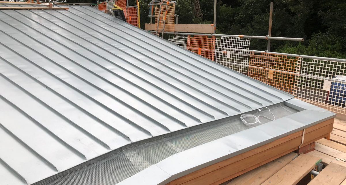 Red Hill Primary school Longworth zinc roofing curved and tapered 9