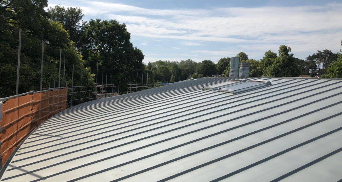 Red Hill Primary school Longworth zinc roofing curved and tapered 10