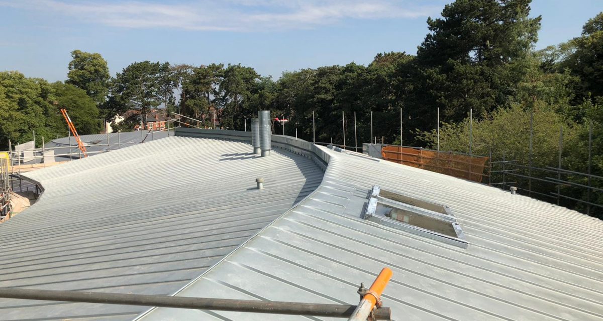 Red Hill Primary school Longworth zinc roofing curved and tapered 12