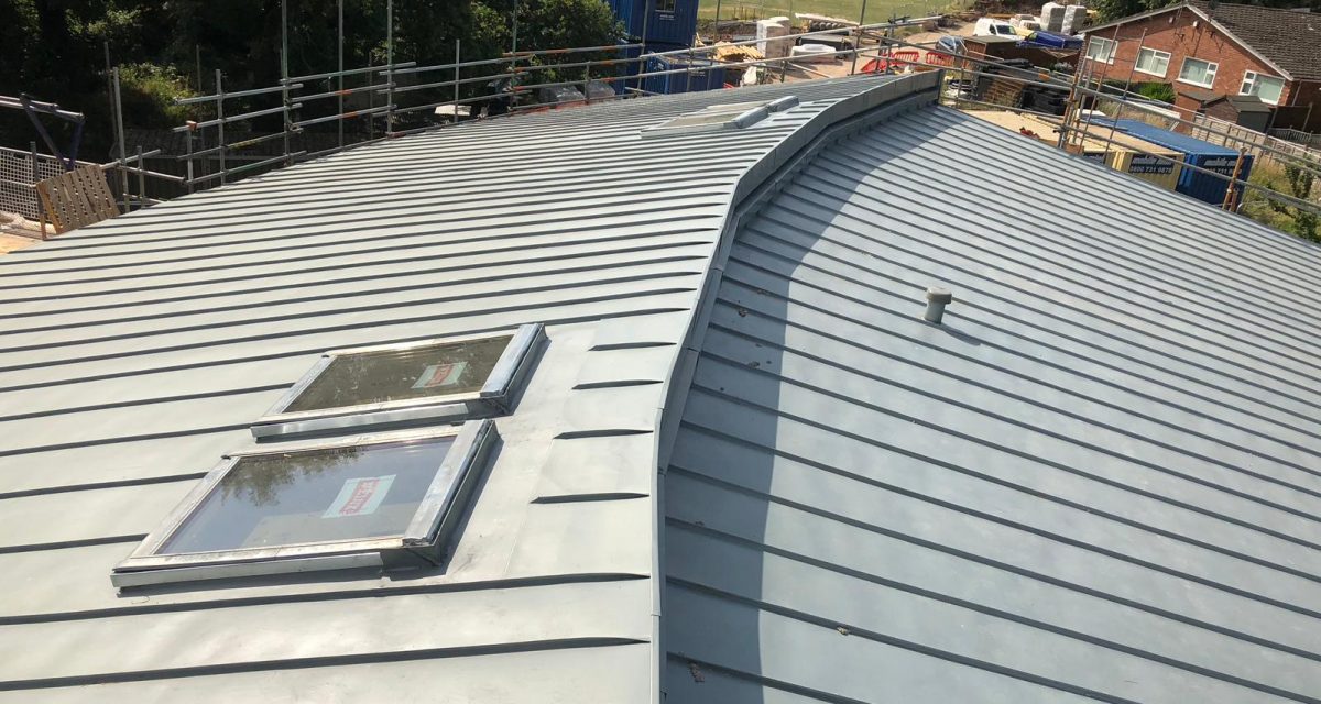 Red Hill Primary school Longworth zinc roofing curved and tapered 13