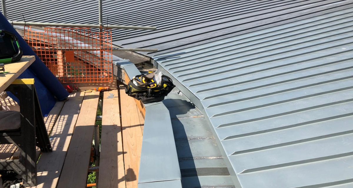 Red Hill Primary school Longworth zinc roofing curved and tapered 1